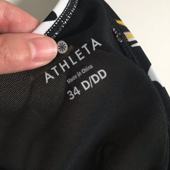 Athleta Swimsuit Bathing Suit Floral Halter Top 34 D DD - Picture 9 of 9